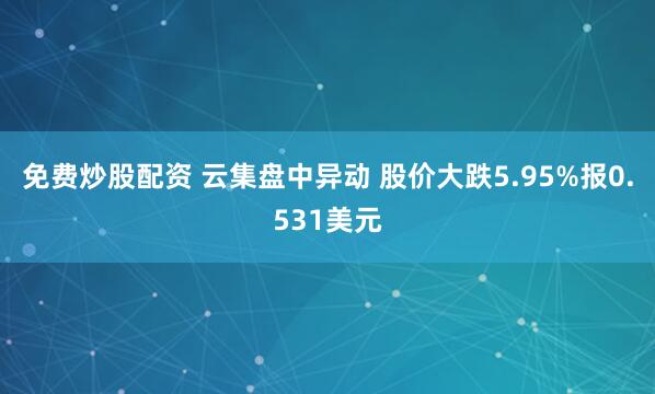 免费炒股配资 云集盘中异动 股价大跌5.95%报0.531美元